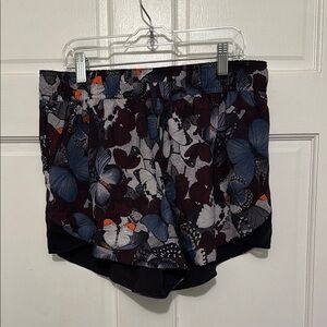 Lululemon Athletica Black and Blue butterfly Shorts - reversible